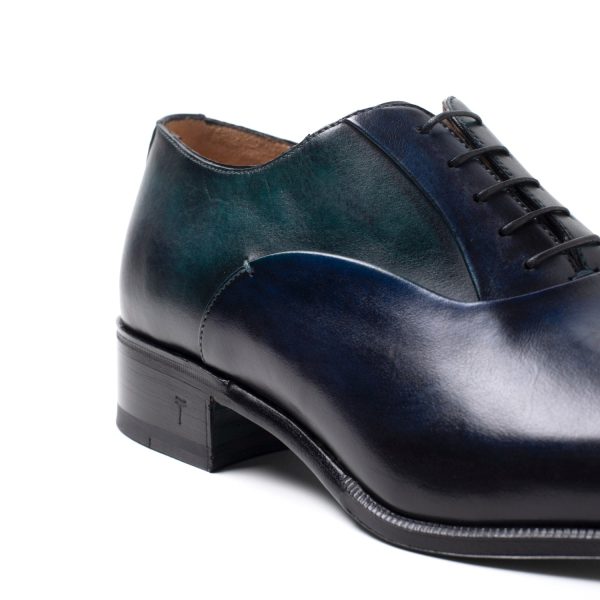 ELTON Stringate in Pelle blu verde - immagine 4
