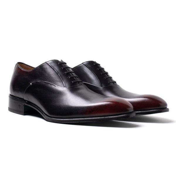 ELTON Stringate in Pelle bordeaux blu - immagine 2