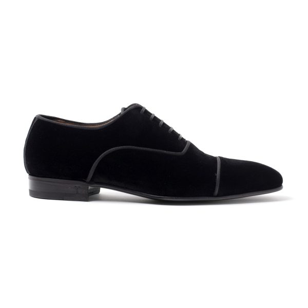 NEILS Stringate in Velluto nero