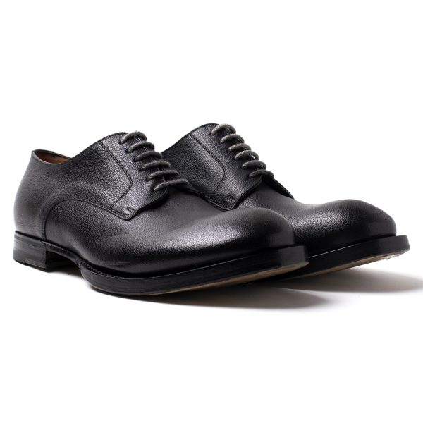 GP12 stringate in Pelle di Cammello nero - immagine 2
