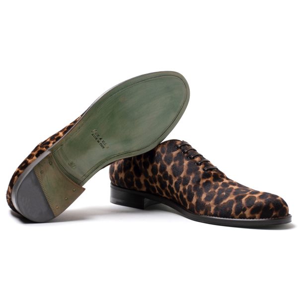 ROULIN stringate in pelle marrone stampa nero - immagine 5