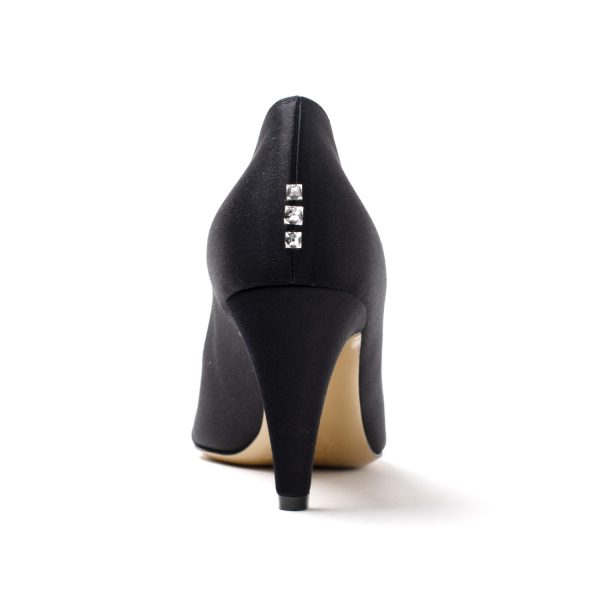 CHIRI Décolleté in raso e pelle nero - immagine 6