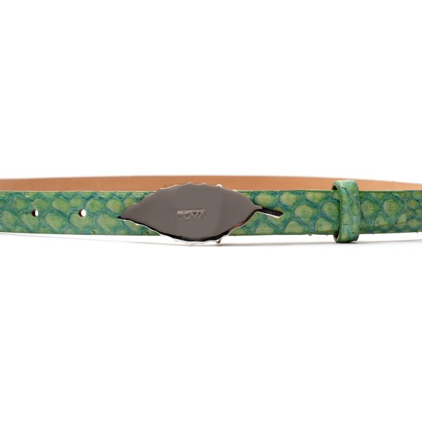 AMUR Cintura in pitone 20 mm, menta. - immagine 2