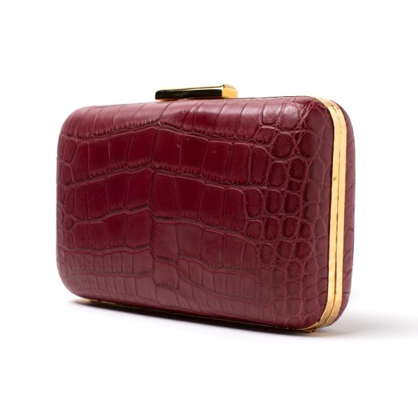 YUAN Borsa clutch bordeaux - immagine 2