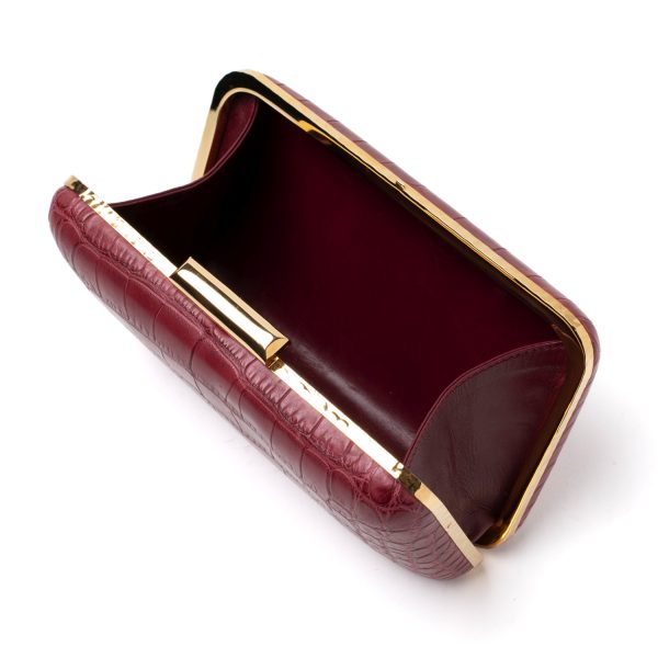YUAN Borsa clutch bordeaux - immagine 3